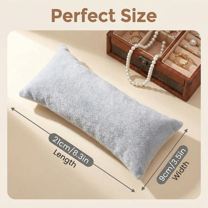 Upstore 2 Pcs Velvet Watch Display Pillows Long Pillow Form for Bracelets Bangles Jewelry Displays Luxury Show Organizer Cushions for Retail