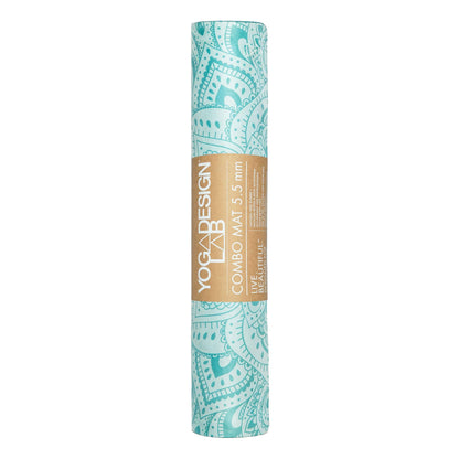 YOGA DESIGN LABS COMBO MAT 5.5mm MANDALA TURQUOISE