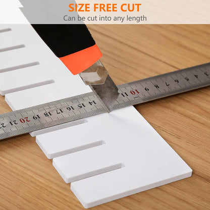 KnnRiim 12Pcs Drawer Dividers, 47 x 11 cm, Thick, PVC Drawer Storage, Adjustable Drawer Organizer Separators for Clothes, Socks, Makeup, Kitchen