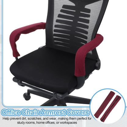 PATIKIL 55 x 9cm Office Chair Armrest Covers, 1 Pair Office Chair Arm Covers Computer Chairs Arm Rest Cover with Zipper Removable Rest Slipcover Hand