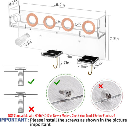 Floatant Wall Mount Holder Compatible with Dyson Airwrap Styler Supersonic Hair Dryer, Organizer for Storage Attachments