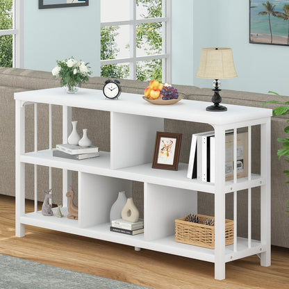 IBF 5 Cube Storage Organizer Bookshelf Low Bookcase 120cm White Oak