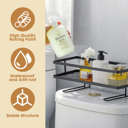 Pinkgarden Over-the-Toilet Storage Shelf, Large Capacity Bathroom Organizer, No-Drill Installation, Rust-Resistant Thick Steel