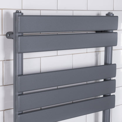 Warmehaus Flat Panel Heated Towel Rail Grey Anthracite Radiator 1800x600mm