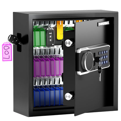KornerBatl Electronic 65 Key Safe Wall Mounted, Key Lock Box With Code