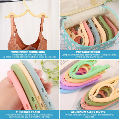 9 Pcs Travel Hangers, Folding Clothes Coat Hangers Portable