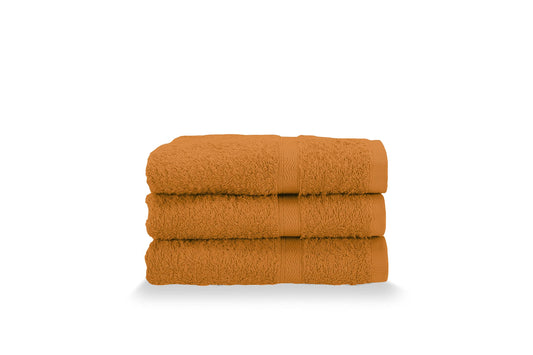 Gabel Guest Towels, Pure Hydrophilic Cotton Sponge, 40 x 60 cm, Burnt, Set of 3