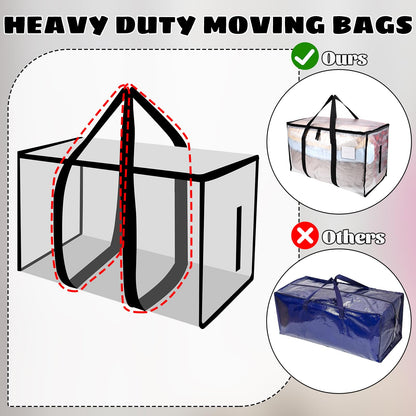 Dntorx 8 Pack 90L Moving Bags Heavy Duty Storage Bag Dorm Moving Essential