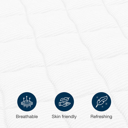 Mellsom Single Mattress, Memory Foam 7-Zone Pocket Spring hybrid Mattress