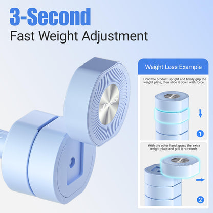 MERACH Adjustable Dumbbell Set of 2, 4 in 1 Hand Weights for Men/Women at Home, Free Weights 1-4 kg Adjustable Gym Dumbbells, Weight Set for Strength