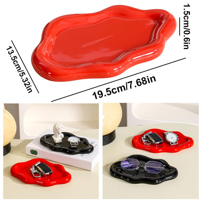 ARJDXDP Ceramic Jewellery Dish Trinket Dish, Cloud Shape Tray Jewellery Dish Small Key Tray for Mother's Day/Christmas/Thanksgiving/Birthday Gift
