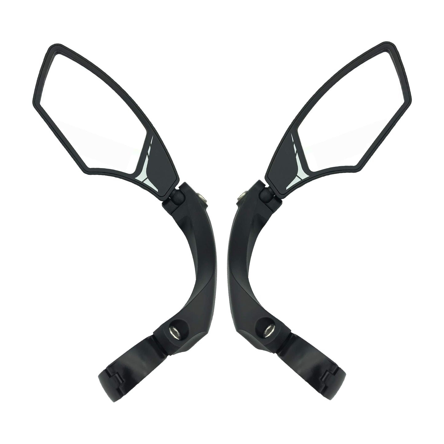 Hafny NEW Handlebar Bike Mirror, HD,Blast-resistant, E-bike Mirror, Glass Lens, HF-MR095 (Silver (1 Pair))