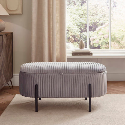 GFW Cairo Storage Ottoman Small Grey
