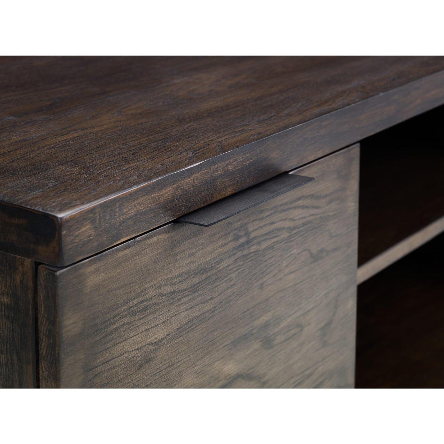 Julian Bowen Brooklyn TV Unit for up to 55" TVs, Dark Oak - H50 x W135cm