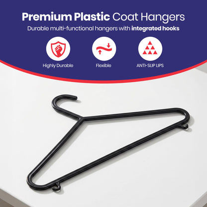 EVOKK Heavy Duty Velvet Suit Hangers - Non-Slip Premium Clothes Hangers with 360° Swivel Hook - Sturdy Velvet Coat Hangers for Jackets
