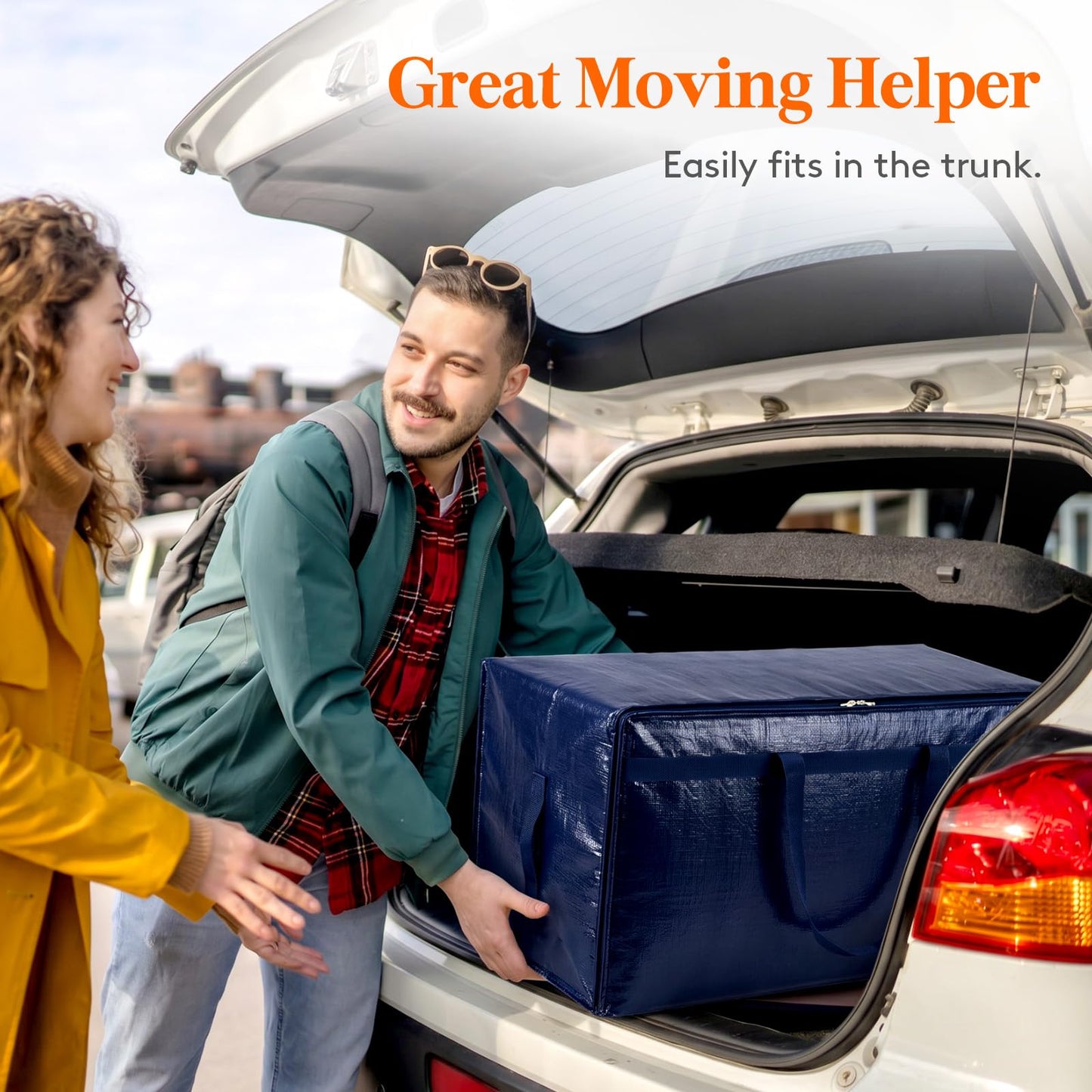 Lifewit 4 Pack Large Moving Bags with Lids and Sturdy Handles, Dark Blue