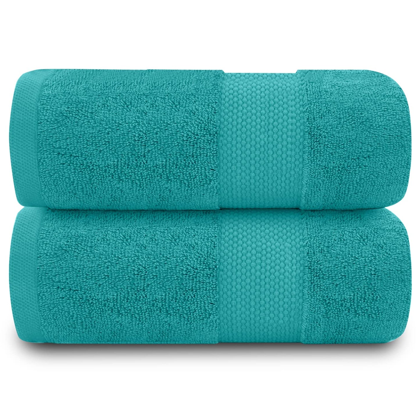 GC GAVENO CAVAILIA 100% Cotton Pack of 2 Bath Sheets, Premium Quality 700 GSM Fade Resistant Extra Absorbent Towels, Egyptian, Teal, 90x140 Cm