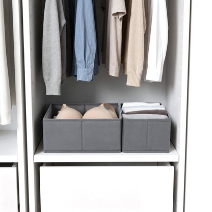 LAJIAKE Set of 2 Drawer Organisers Clothes for PAX Cupboard 50 x 35 cm, Grey