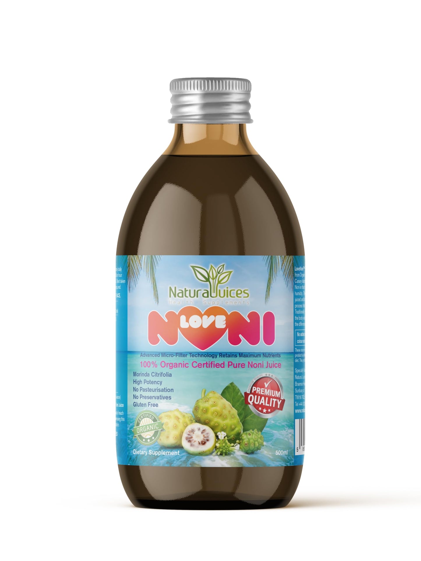Natural Juices LoveNONI Pure Organic Certified Noni Juice 500ml (6)