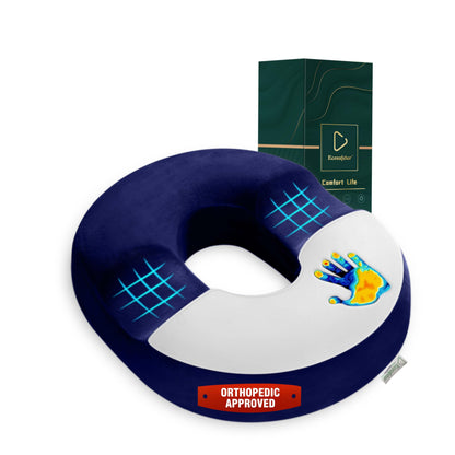Ecosafeter Donut Cushion Ergonomic Coccyx Support Hemorrhoid Cushion