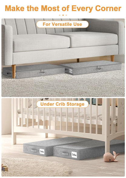 mepure 10cm High Under Bed Storage Low Profile, 85×40×10cm, 2-Pack