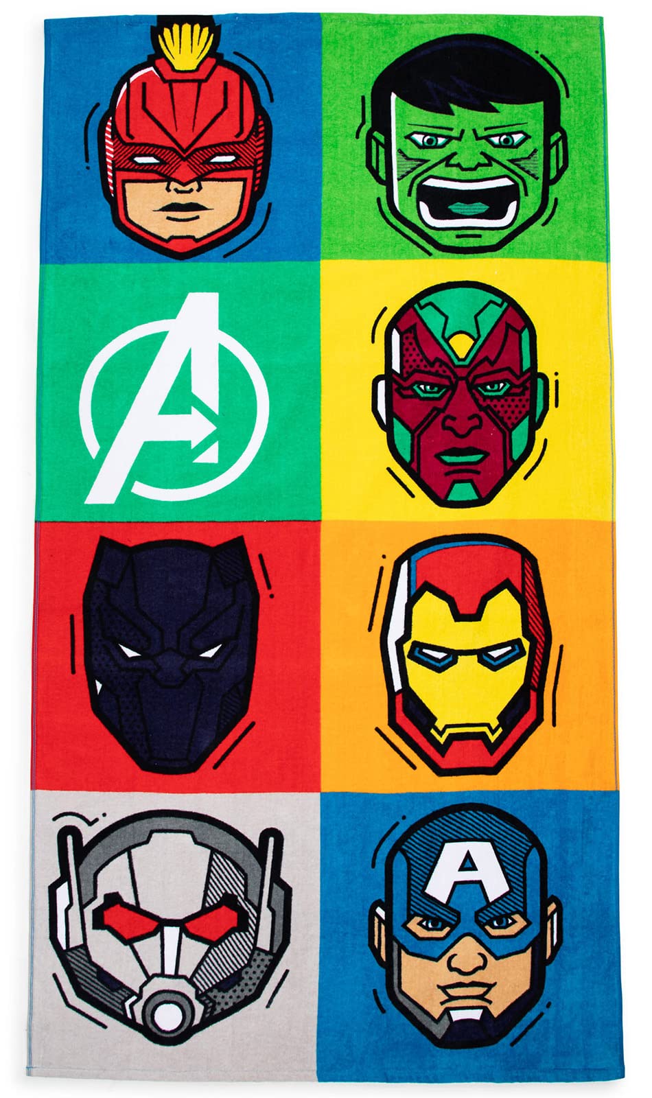 Jay Franco Marvel Avengers Pop 86cm x 162cm 100% Large Cotton Beach Towel