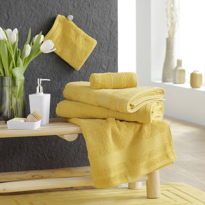Douceur d'Intérieur, Mimosa 1801475 Face Cloths 15 x 21 cm 100% Cotton Pack of 2