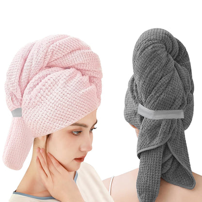 GAOHAN 2 Pack Large Microfibre Hair Drying Towel Wrap