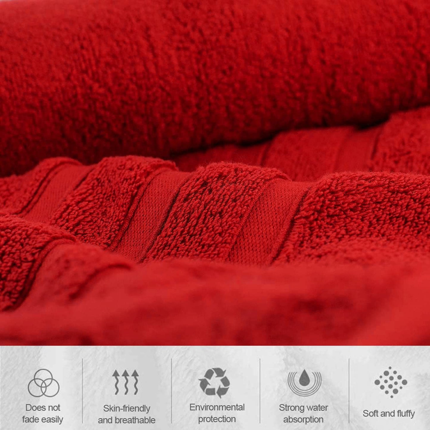 Uk Furniture 2 Pack Extra Large|95x200cm| Super Jumbo Bath Sheet Towels100% Egyptian Cotton 700GSM Super Soft Towel Set. (Red)