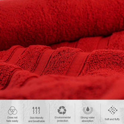 Uk Furniture 2 Pack Extra Large|95x200cm| Super Jumbo Bath Sheet Towels100% Egyptian Cotton 700GSM Super Soft Towel Set. (Red)