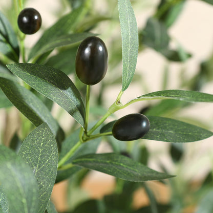 CROSOFMI Artificial Olive Tree 150cm Big tall Fake Plants, Artificial Olive Silk Plants Indoors in Pots, Faux Tropical large artificial plant suitable