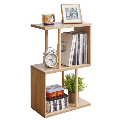 Aibiju 3-Tiered S-Shaped Side Table for Small Spaces, Freestanding Side Table, Sofa End Table, Narrow End Table