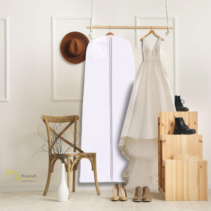 Hoesh UK Bridal Gown Garment Bag - Printed Wedding Dress Bag | Long Dress Covers for Bride & Bridesmaids