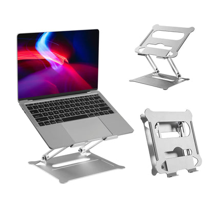 Properav Adjustable Aluminium Laptop & Tablet Stand Holder, Fully Adjustable Height & Angle Riser for MacBook Air/Pro, Dell, HP, ASUS, Google, Lenovo
