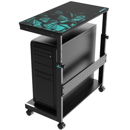 EUREKA ERGONOMIC PC Stand, Adjustable Computer Tower Stand & CPU Holder Cart on Lockable Wheels, PC Trolley for Gaming Desk Accessories, Printer