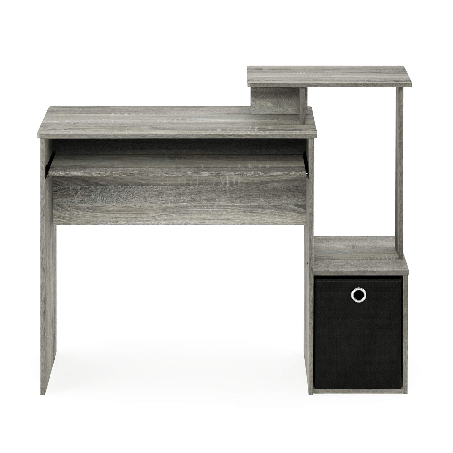 Furinno Econ Multipurpose Home Office Computer Writing Desk, Computer Desk, Study Desk, w/Bin, French Oak, 100.1 (W) x 86.6 (H) x 39.9 (D) cm