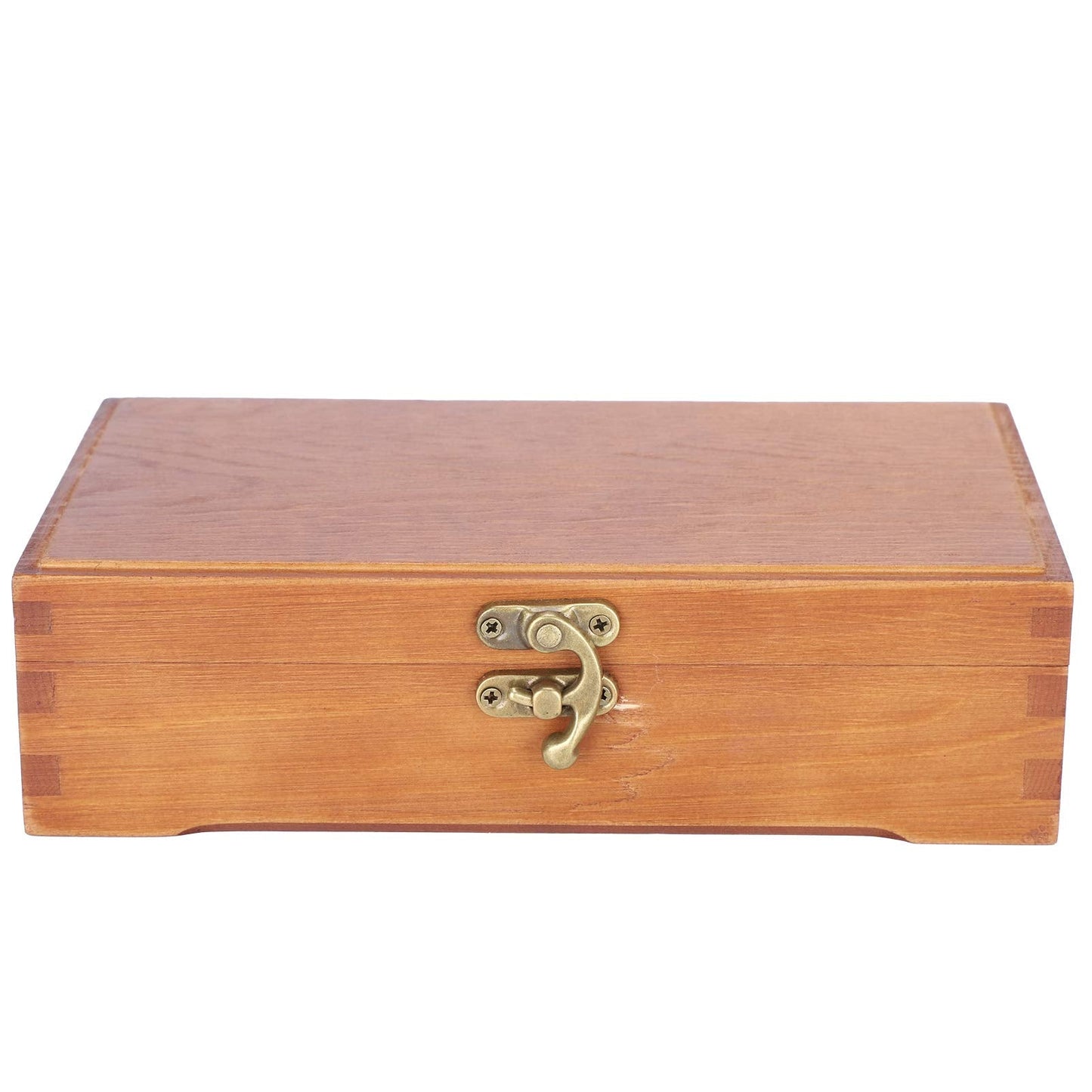 Hztyyier Wooden Pencil Case, Art Supplies Storage Organizer Box, 7.8 x 4.6 x 2.2 inches