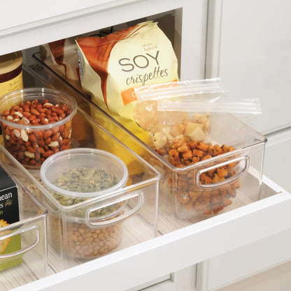 InterDesign iDesign Recycled Plastic Stackable Storage Bin with Handles – Clear