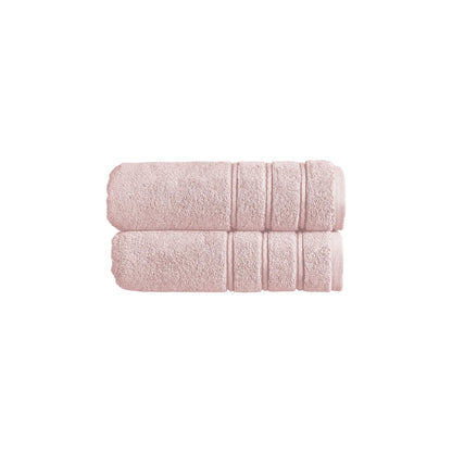Christy Antalya Large Bath Towels | Set of 2 | 100% Turkish Cotton | 600GSM | Soft Plush Luxury Towel Set | 70cm x 125cm | Quick Dry | Pale Pink