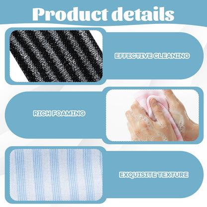 GxouQcn Exfoliating Towel, 3 Pack Body Exfoliation Towels for Gentle Skin Care, Deep Cleansing Shower Washcloths for Gym and Travel Use