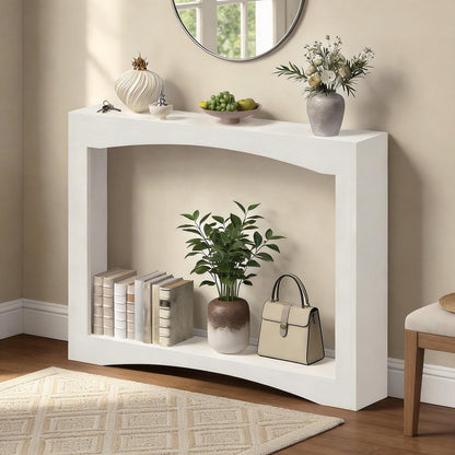 YATINEY Narrow Console Table, 15 cm Thin Entryway Table, Behind Couch Table for Small Spaces, Small Farmhouse Hallway Table, for Living Room, Hallway