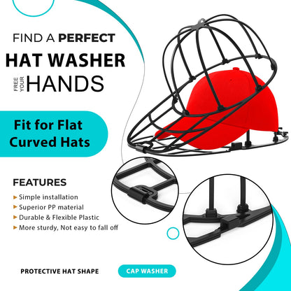 Eiito Cap Washing Cage, Baseball hat Cleaners/Cap Washer Fit for Adult/Kid