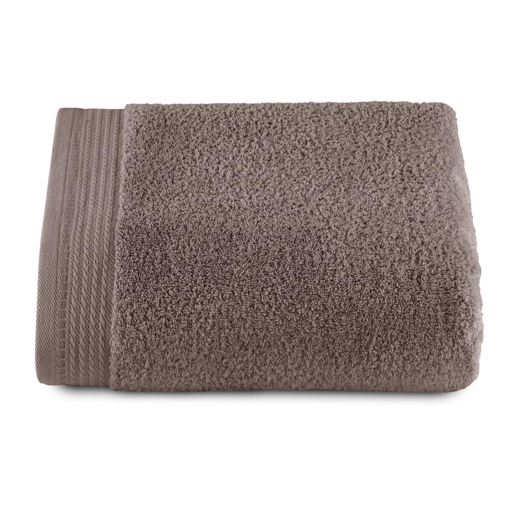 RIZO Top Towel - Set of 1 Shower Towel - Bath Towels - 100% Combed Cotton - 600 g/m2 - Measure 70 x 140 cm - Mink