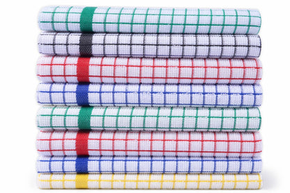 QUALITY HOME TEXTILES 100% Cotton Luxury Terry Towelling Tea Towels | Pack of 6| Kitchen Hand Towels Dish Cloth Super Absorbent Soft Touch