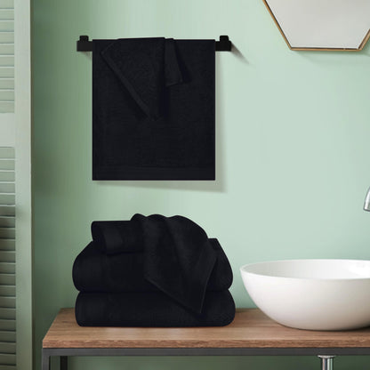 MALLONI HOME Ultra Soft 6 Pack Cotton Towel Set, Includes 2 Oversized Bath Towels 70 x 140 cm, 2 Hand Towels 40 x 60 cm and 2 Washbeds 30 x 30 cm