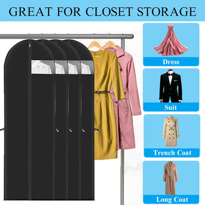1 Pack Dress Bags Covers Long 60cm*180cm, PEVA Hanging Garment Bags with Handle Waterproof Dustproof Clothes Covers for Gowns, Wedding Dress