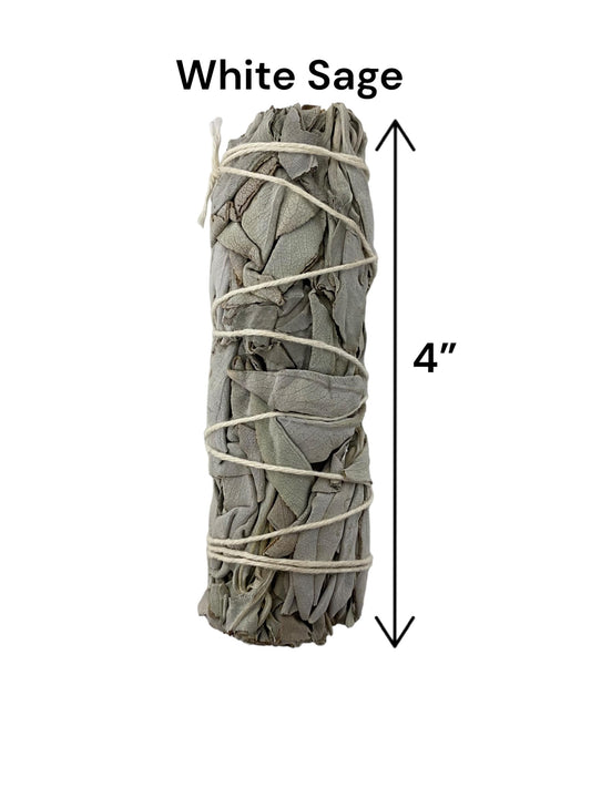 NessaStores 36 pcs California White Sage Smudge Sticks, 4-Inch Hand Tied, All Natural, Ethically Sourced for Home Cleansing, Stress Relief, & Clearing