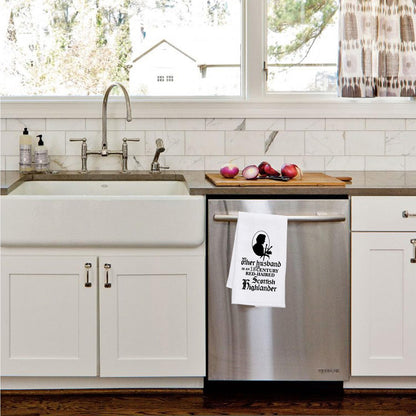 PLITI Outlander Kitchen Towel My Other Husband Is An 18th Century Red Haired Scottish Highlander Sassenach Gift (Other Husband TWU)