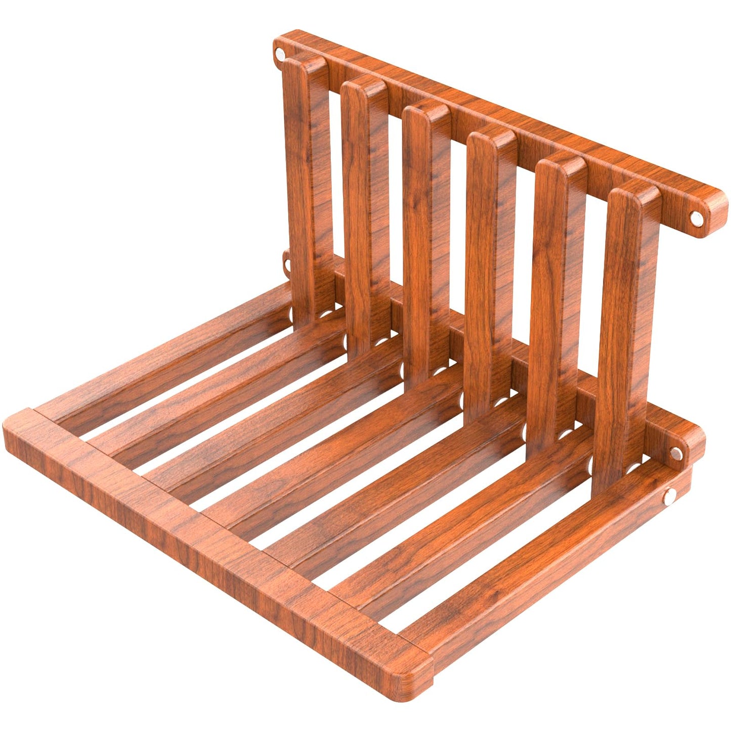 Tlongxia Walnut Folding Shoe Changing Stool for Children, Wall Mounted Hidden Shoe Changing Stool, Folding Wall Mounted Bedside Table, Bathroom Shower