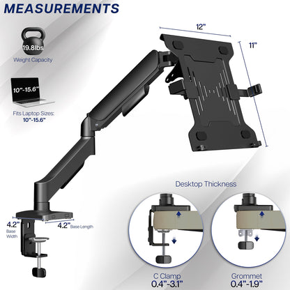 VIVO STAND-V001O-L Adjustable Laptop Mount, 10-15.6 inch, Black